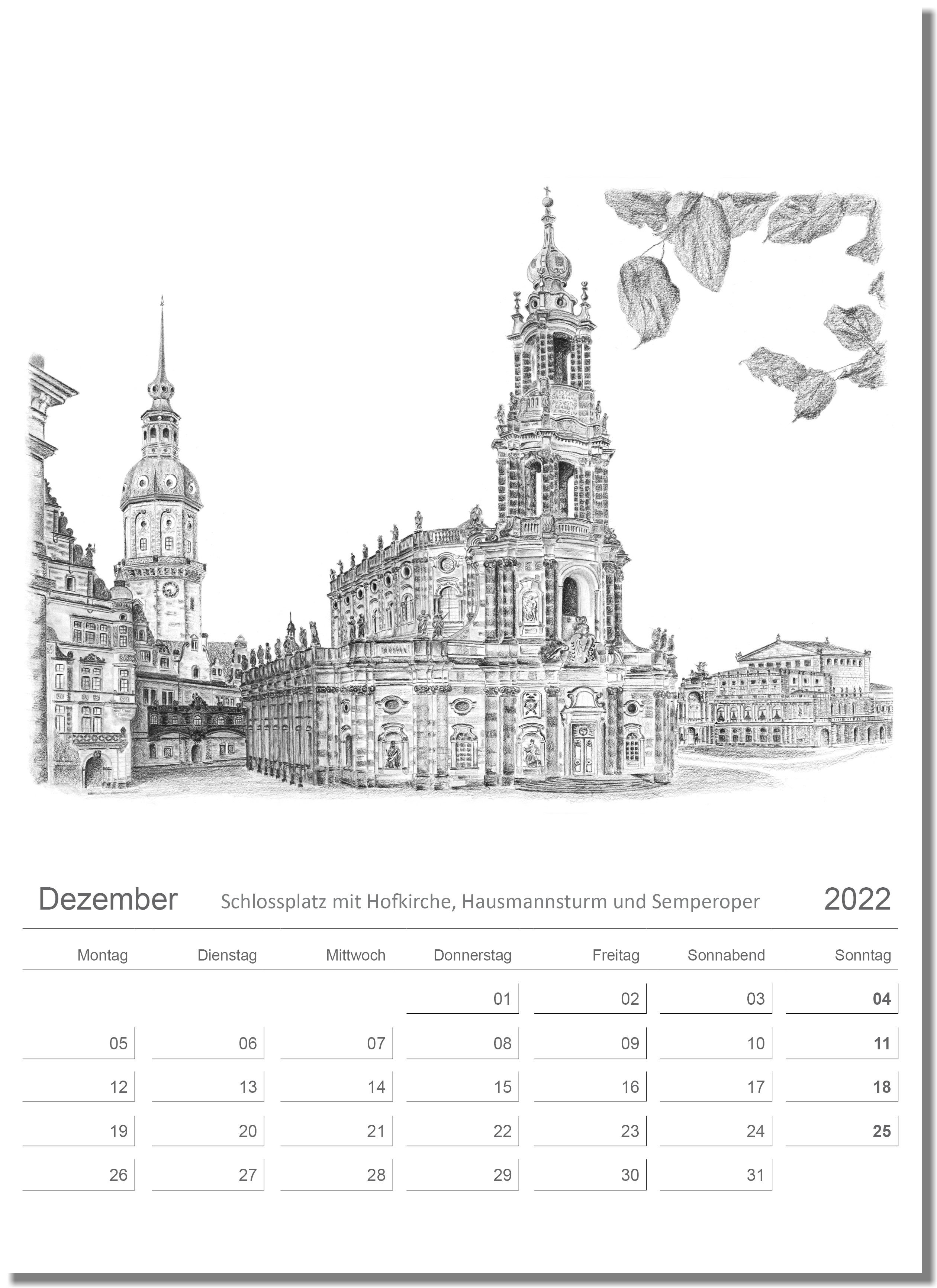 Kalender Dresden Dezember 2022